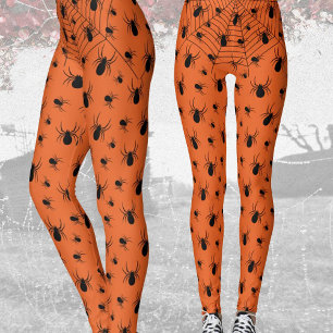 Legging Aranha preta teia de aranha fantasia de Halloween