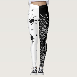 Legging Aranha preto e branco