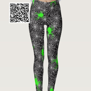 Legging Aranha Verde Neon E Web