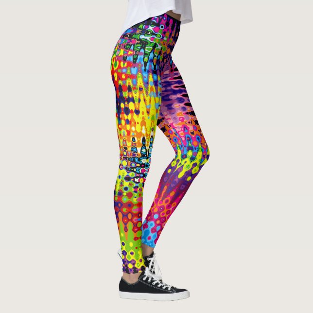 Legging Arco Arco-Íris Líquido Bootiístico Jamaica Rave (Direita)