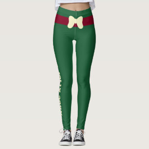 Legging Arco Burgundy Marfim Caça Verde Natal Personalizad