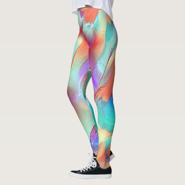 Legging Arco-íris colores em rocha comum virtual (Esquerda)