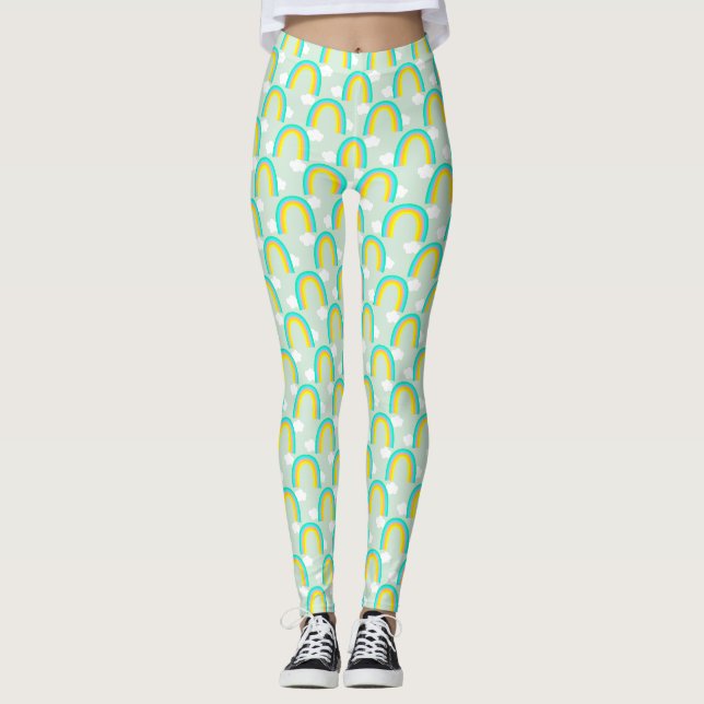 Legging Arco-íris com Nuvem Azul (Frente)