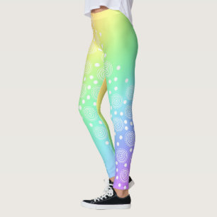 Legging Arco-íris com Pernas de Círculos