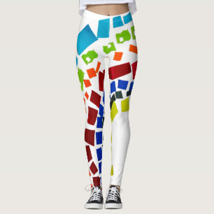 Legging Arco-íris de papel