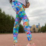 Legging Arco-íris de Pinta Espalhada com Cor Brilhante<br><div class="desc">Arco-íris de Pintar com Cor Brilhante Leggings de Fundo</div>