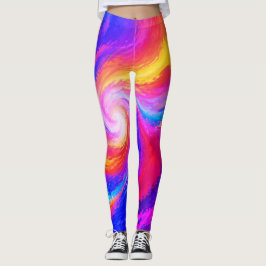 Legging Arco-íris Giratório de Cores em Ajuste Personaliza