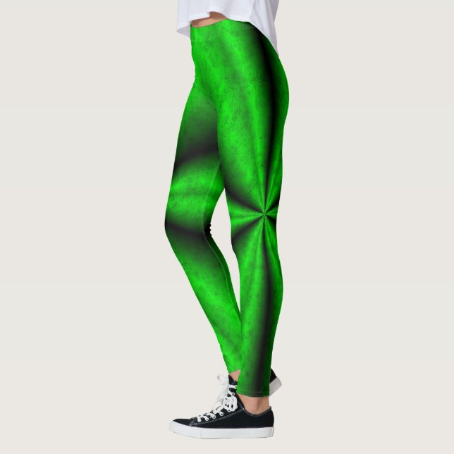Legging Arco-íris verde-preto em Elefantenskin leatheropti (Esquerda)