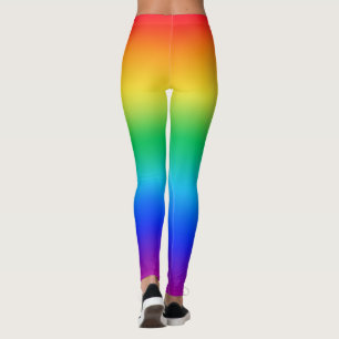 Legging Arco-íris vermelho superior, fundo roxo