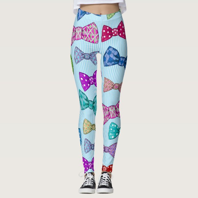 Legging Arco, listras azuis, aquarela. (Frente)