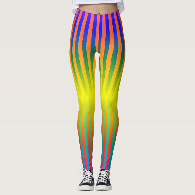 Legging Arcos de chuva escuros e leves (Stripes) (Frente)