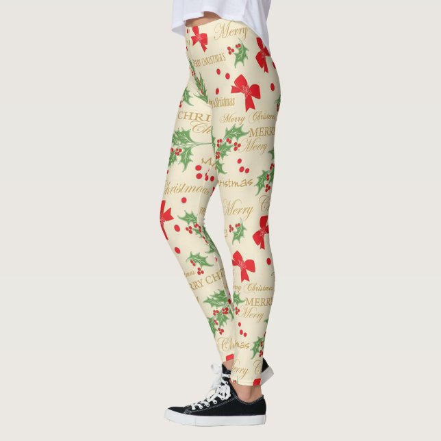 Legging Arcos de Natal e Holly (Esquerda)