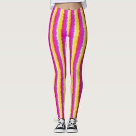 Legging Ardeco-Arco-Íris, Cor-de-rosa Amarelo