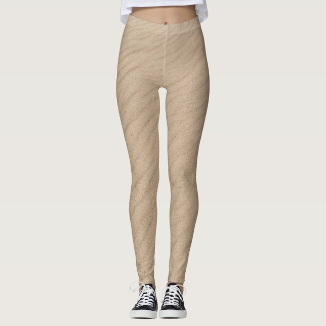 Legging areia de praia soprada pelo vento (Frente)