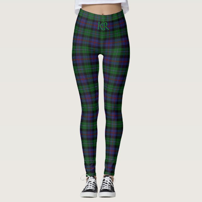 Legging Argyll District Tartan com monograma/iniciais (Frente)
