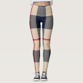 Legging Aria Camel Patrimônio Xadrez Tartan Britânico Vol