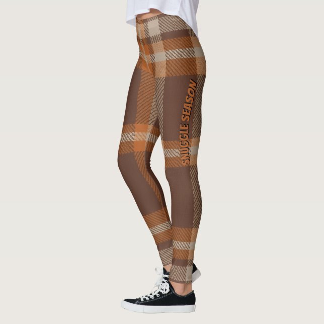 Legging Aria Grace Autumn Hearth Cozy Plaid Pattern Vol 11 (Esquerda)