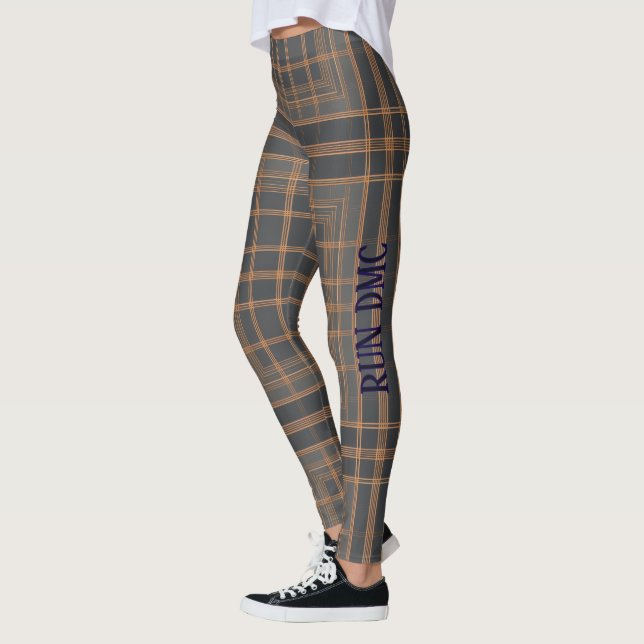 Legging Aria Grace Urban Copper Grid Plaid Pattern RUN DMC (Esquerda)