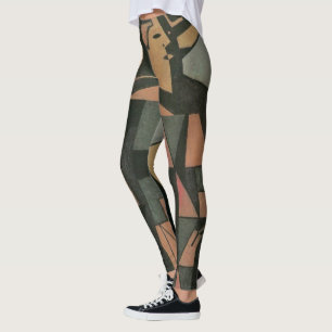 Legging Arlequim por Juan Gris, Arte Cubista Vintage