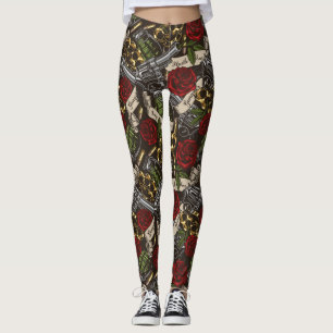 Legging Armas e flores