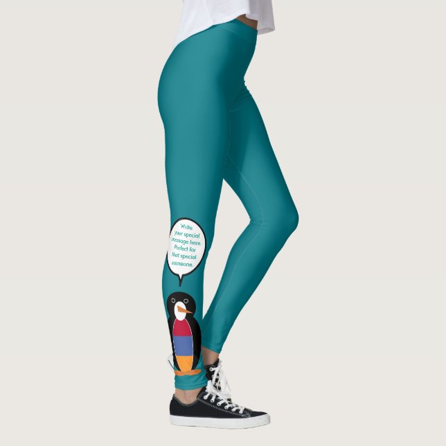 Legging Armênia falando Sra. Penguin personalizada (Direita)