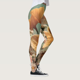 Legging Arranjo Floral de Anthurium e Tropicais