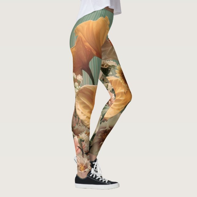 Legging Arranjo Floral de Anthurium e Tropicais (Direita)