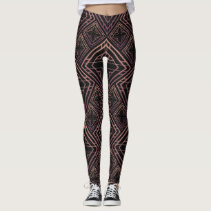 Legging Art Deco Black-Dourado Elegance