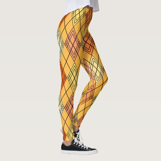 Legging Art Deco Citrus Argyle (Direita)