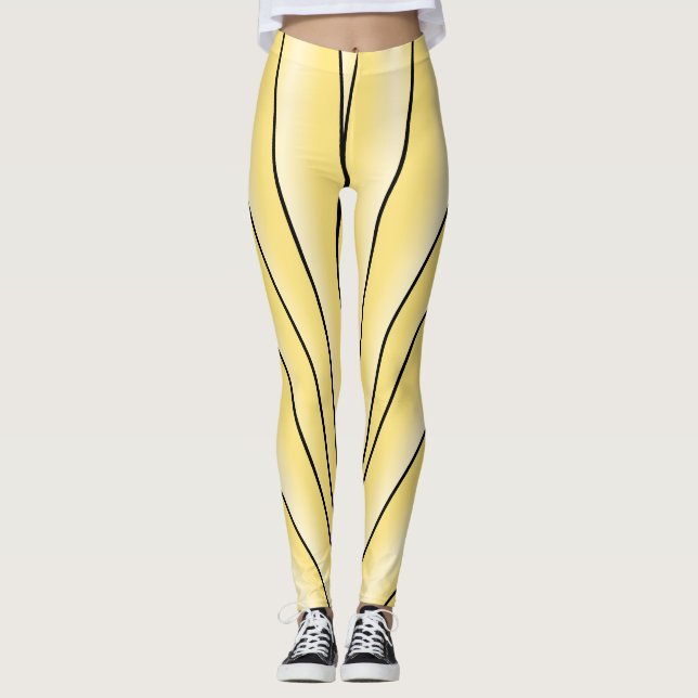 Legging Art Deco Design Amarelo (Frente)