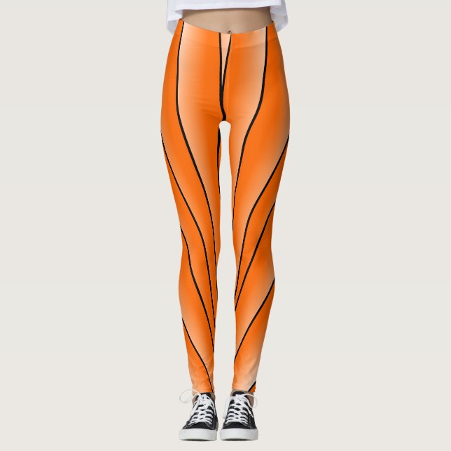 Legging Art Deco Design Orange (Frente)