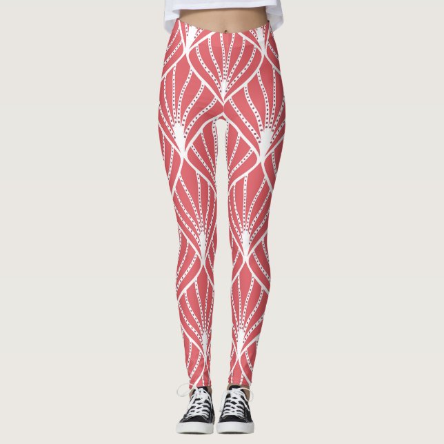 Legging Art Deco, padrão geométrico sem costura. (Frente)