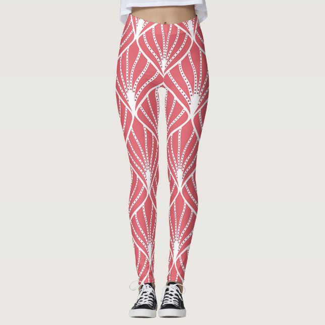 Legging Art Deco, padrão geométrico sem costura. (Frente)