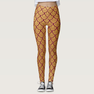 Legging Art Deco Scales da Sereia - Magenta