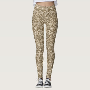 Legging Art Nouveau Carnação Damask, Taupe e Cream