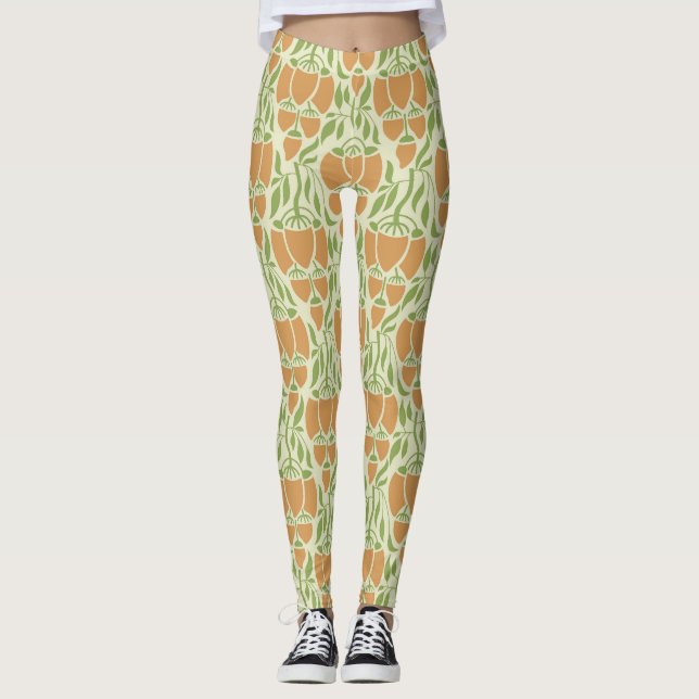 Legging Art Nouveau: Elegância Floral (Frente)
