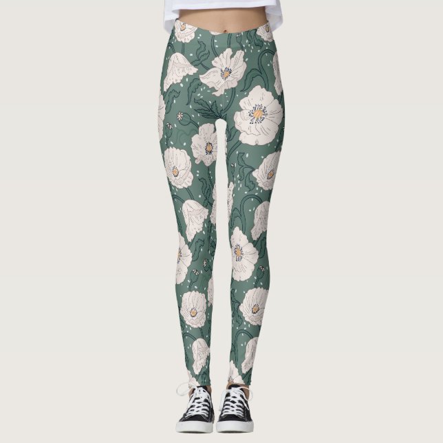 Legging Art Nouveau William-Morris Pattern (Frente)