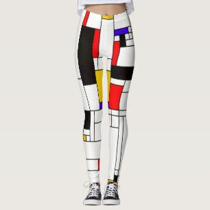 Legging Arte abstracta do estilo de Mondrian