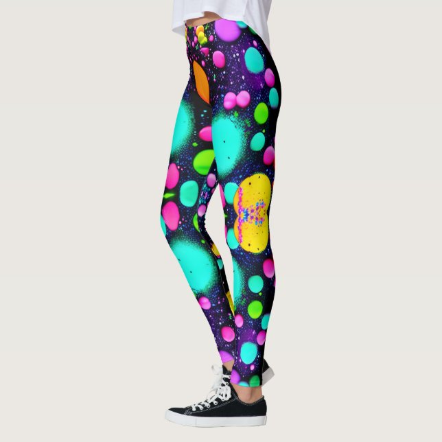 Legging arte abstrata brilhante (Esquerda)