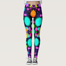 Legging arte abstrata brilhante
