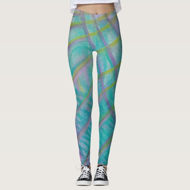 Legging Arte Abstrata Colorida Única P34 (Frente)