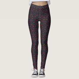Legging Arte Abstrata de Guache em Arco-íris Espectroscópi