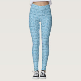 Legging Arte abstrata em aquarela azul Push