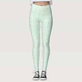 Legging Arte Abstrata em Guache Verde Branco Firebrand