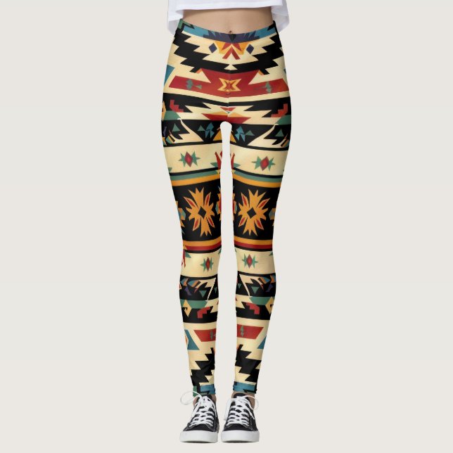 Legging Arte Asteca Sudoeste (Frente)