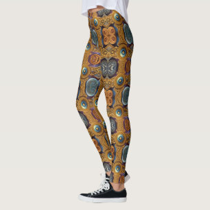 Legging Arte asteca vibrante, refletindo a cultura