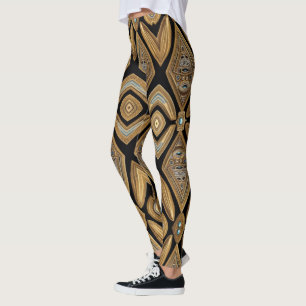 Legging Arte asteca vibrante, refletindo a cultura