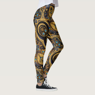 Legging Arte asteca vibrante, refletindo a cultura