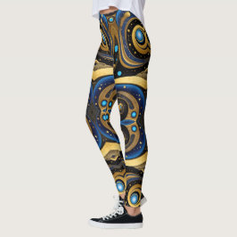 Legging Arte asteca vibrante, refletindo a cultura