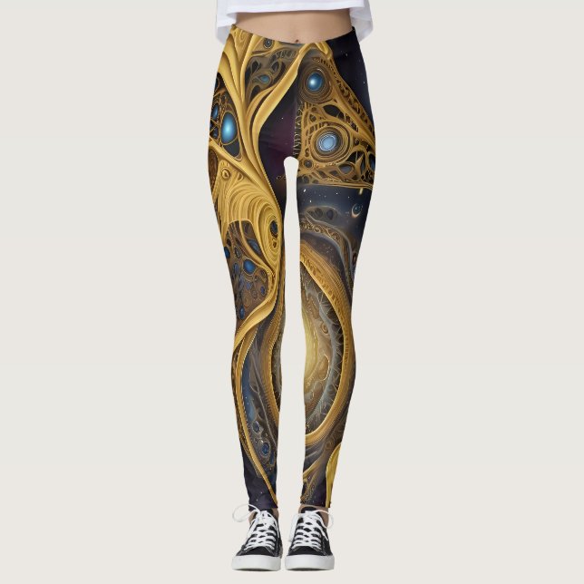 Legging Arte asteca vibrante, refletindo a cultura (Frente)